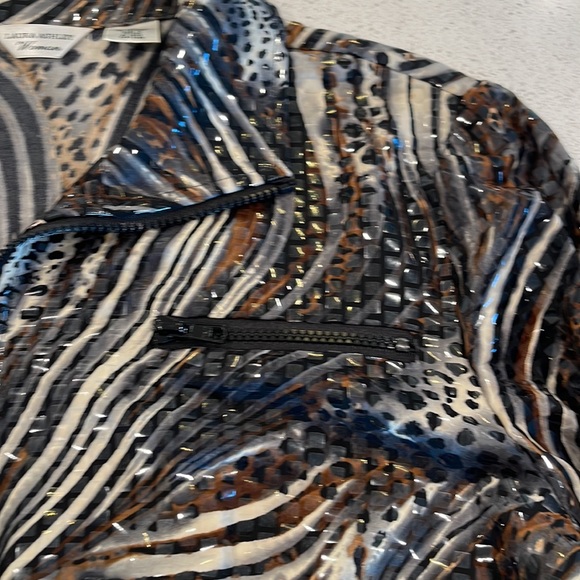 LAURA ASHLEY Woman Size 1X Lightweight Zippered Jacket - Picture 6 of 13